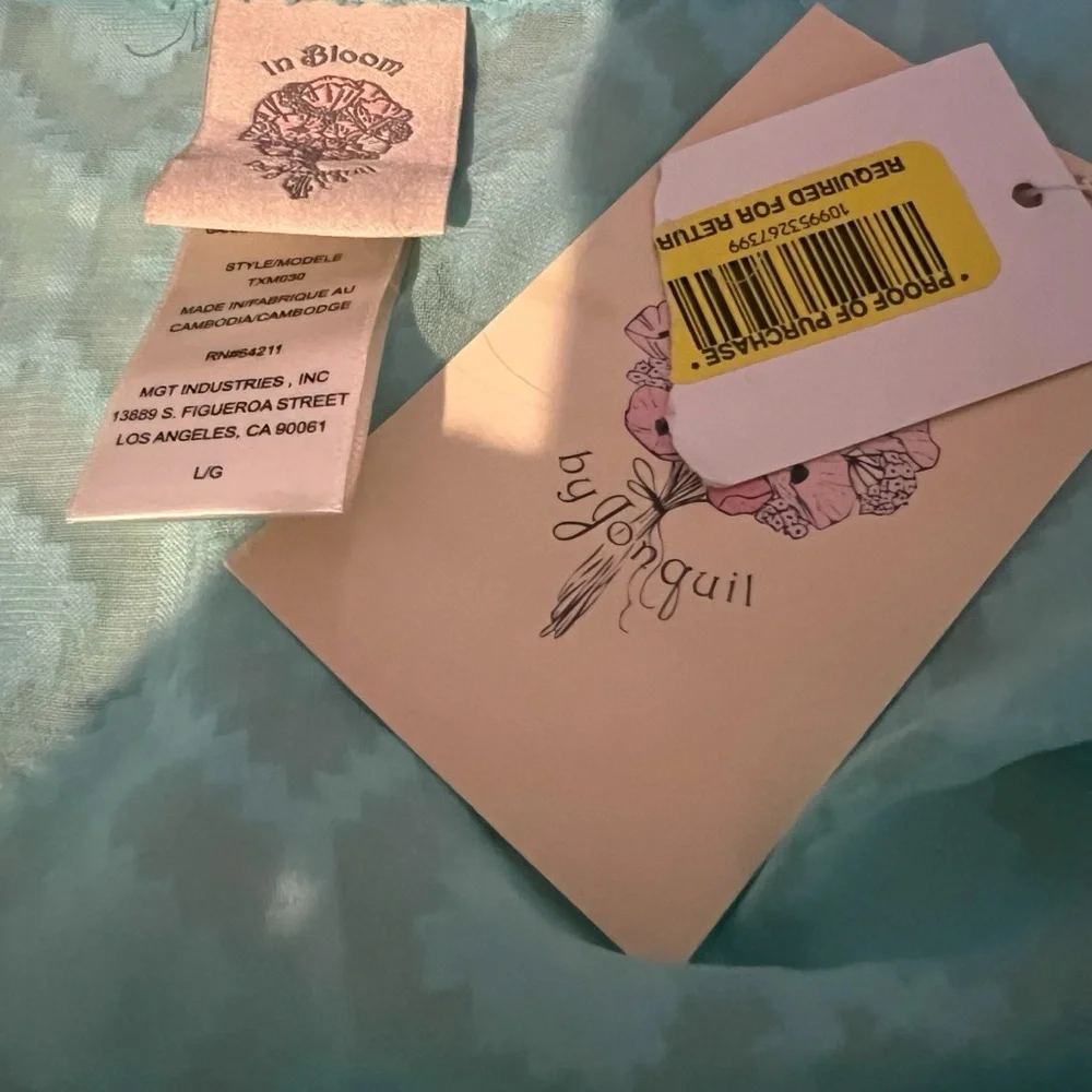 NWT In Bloom by Jonquil Sheer Robe Size Large - Picture 4 of 5